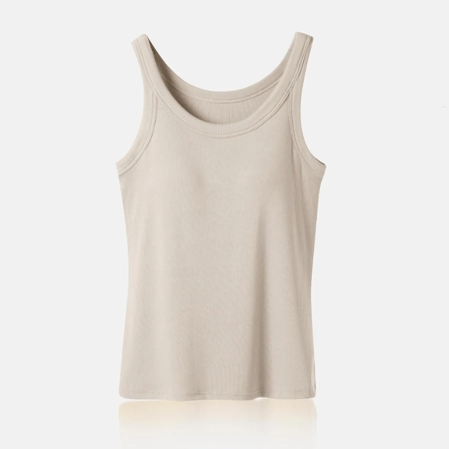 Women's Tank Top Built in Bra Sleeveless Ribbed Summer Shirts Slim Fit Basic Tees Comfy Padded Yoga Athletic Tshirts