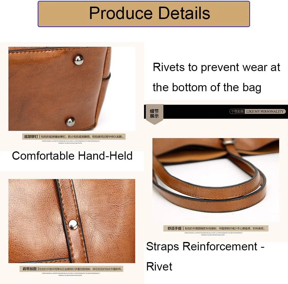 Womens Tote Organizer Top Handle Satchel Handbags Shoulder Bag Tote Purse Crossbody Bag