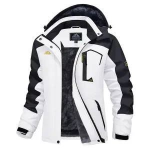Women's Water-Resistant Fleece Ski Jacket with 4 Pockets - Warm Parka