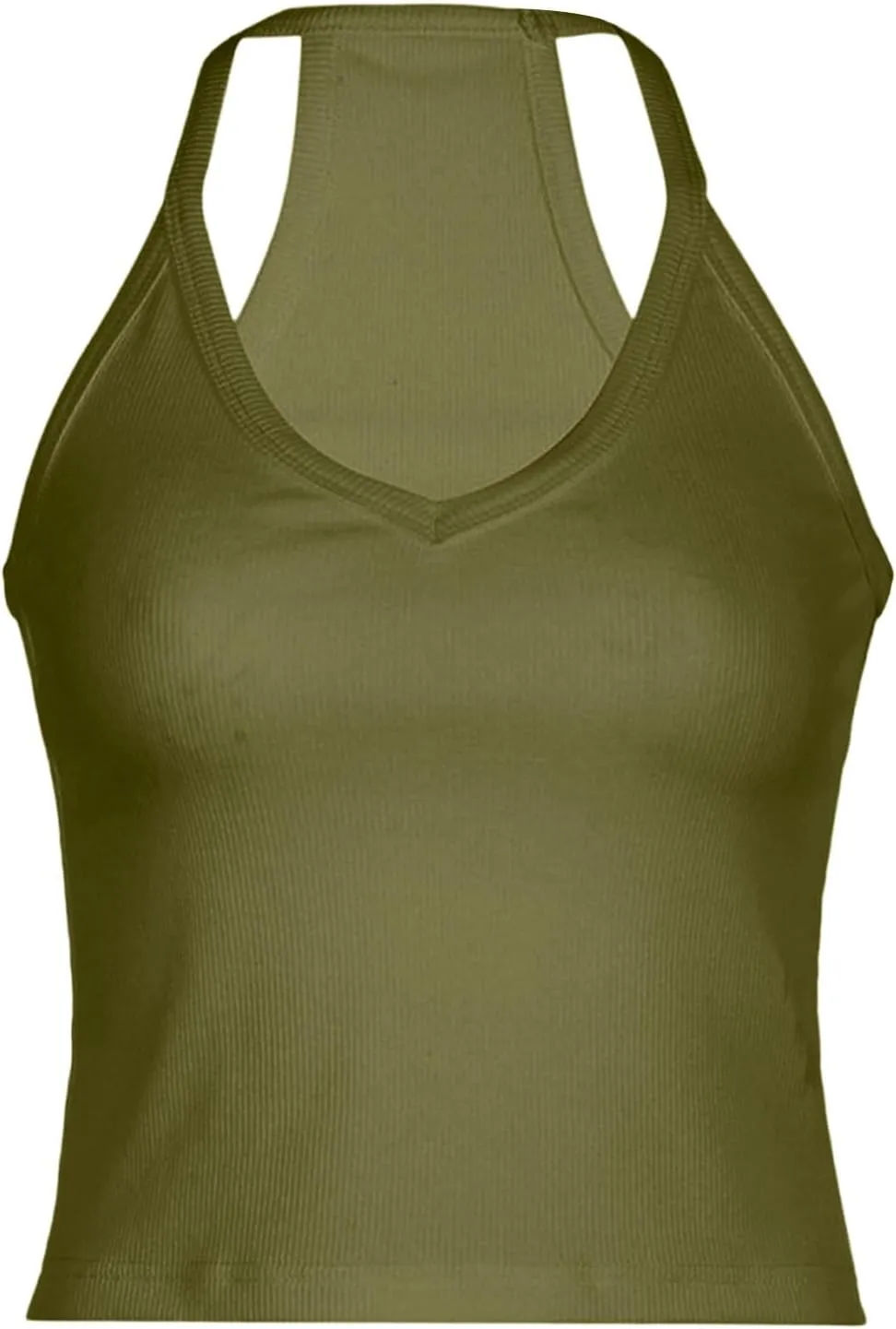 Womens Workout Camisole Tops Sexy Low Cut Tank Top Solid Summer Sleeveless Shirts Slim Fit Camis for Gym Running Yoga