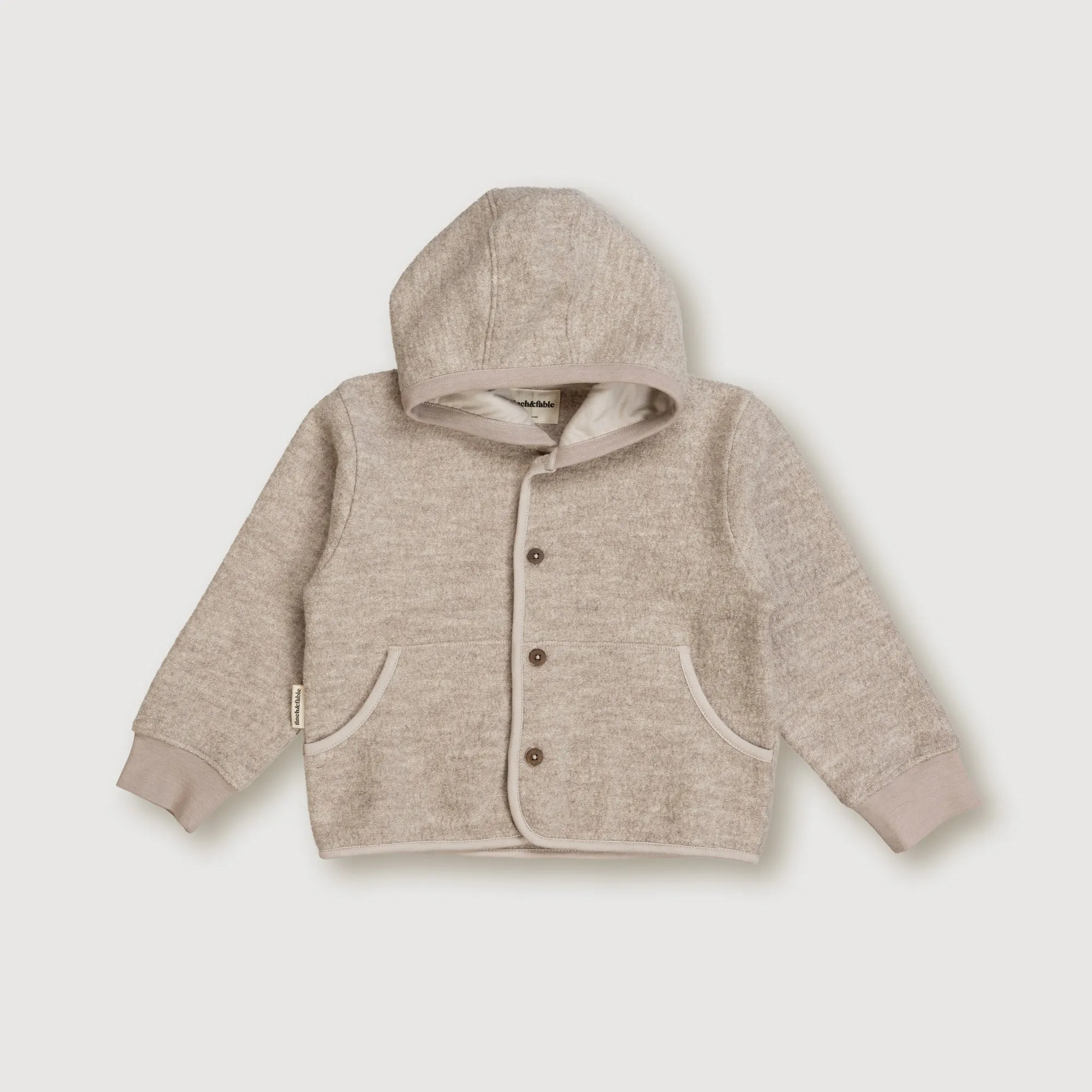 Wool Hooded Jacket - Sand