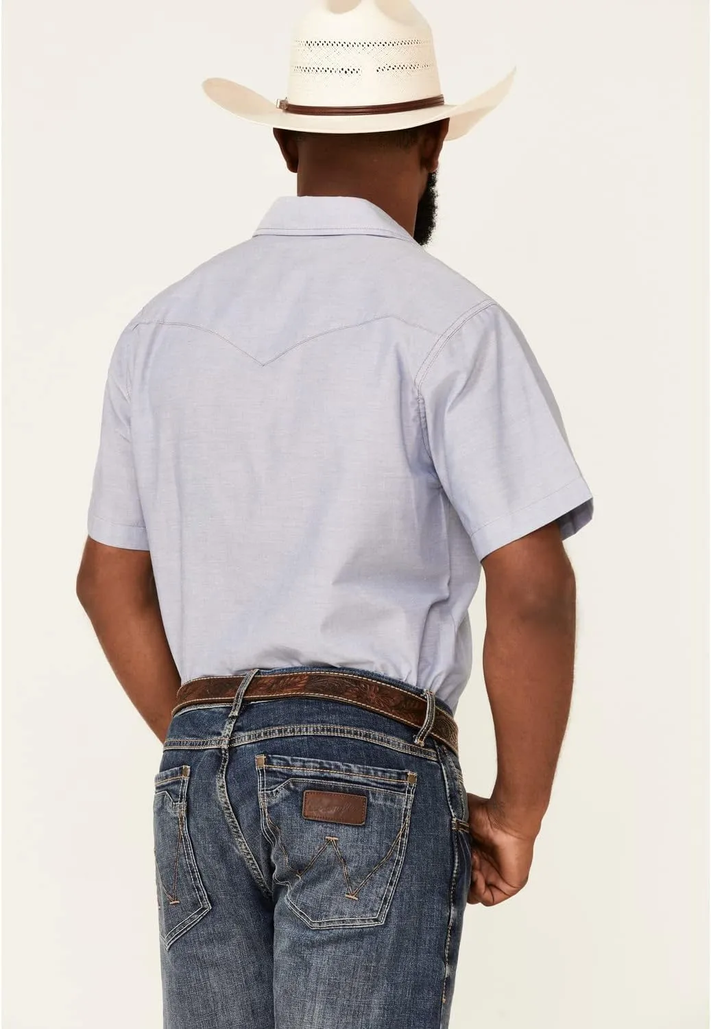 Wrangler Men's Short Sleeve Western Snap Work Shirt