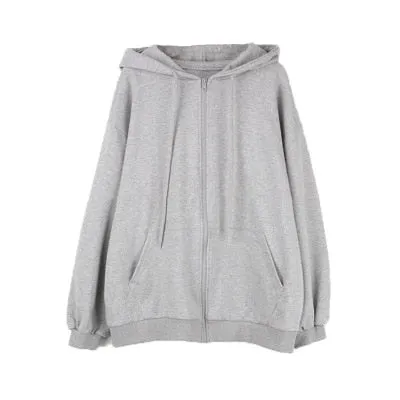 xakxx Zip Up Sweatshirt Spring Autumn Jacket Clothes oversize Hoodies Women plus size Vintage Pockets Long Sleeve Casual Large Coats
