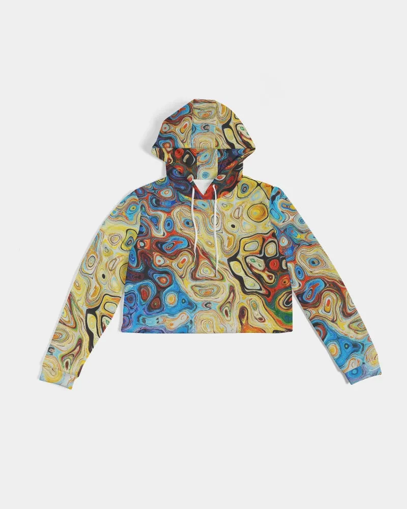 You Like Colors Women's Cropped Hoodie