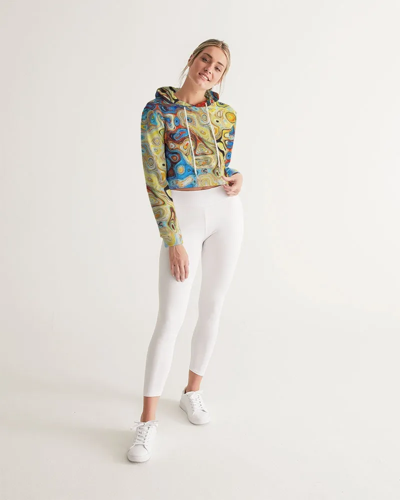 You Like Colors Women's Cropped Hoodie