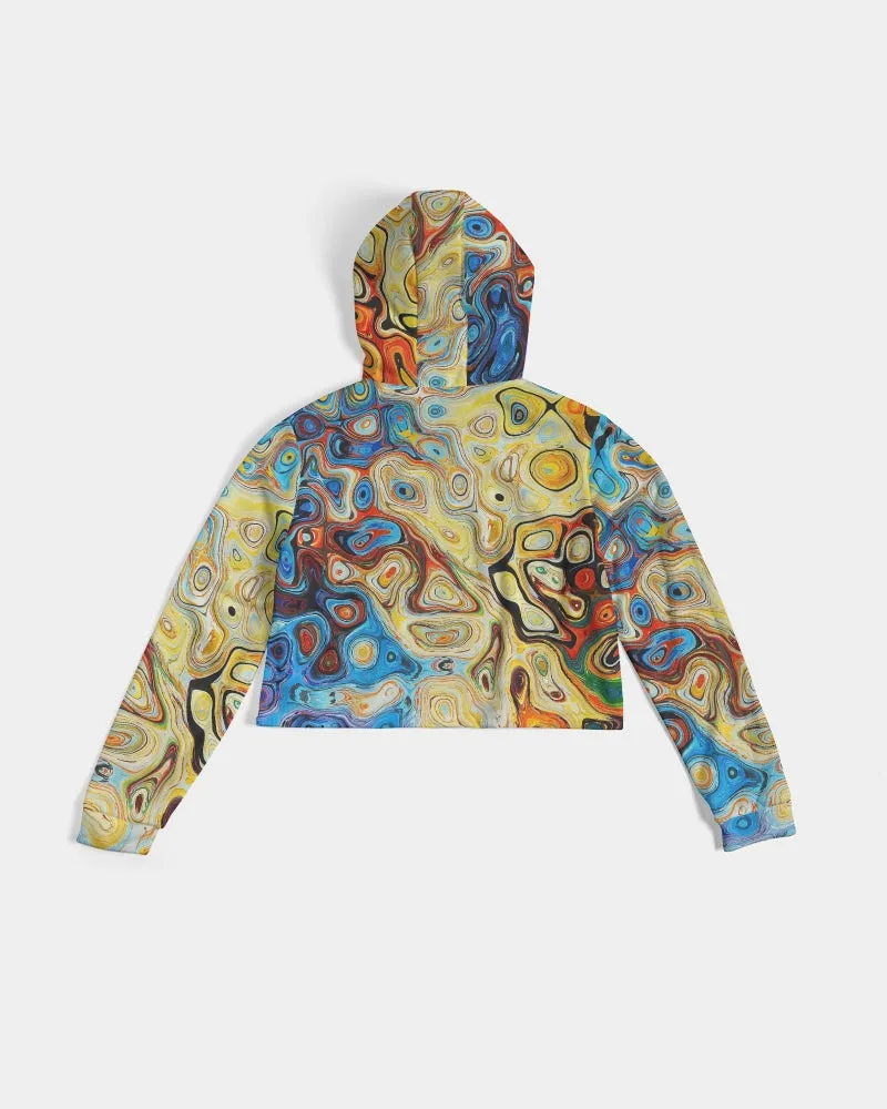 You Like Colors Women's Cropped Hoodie