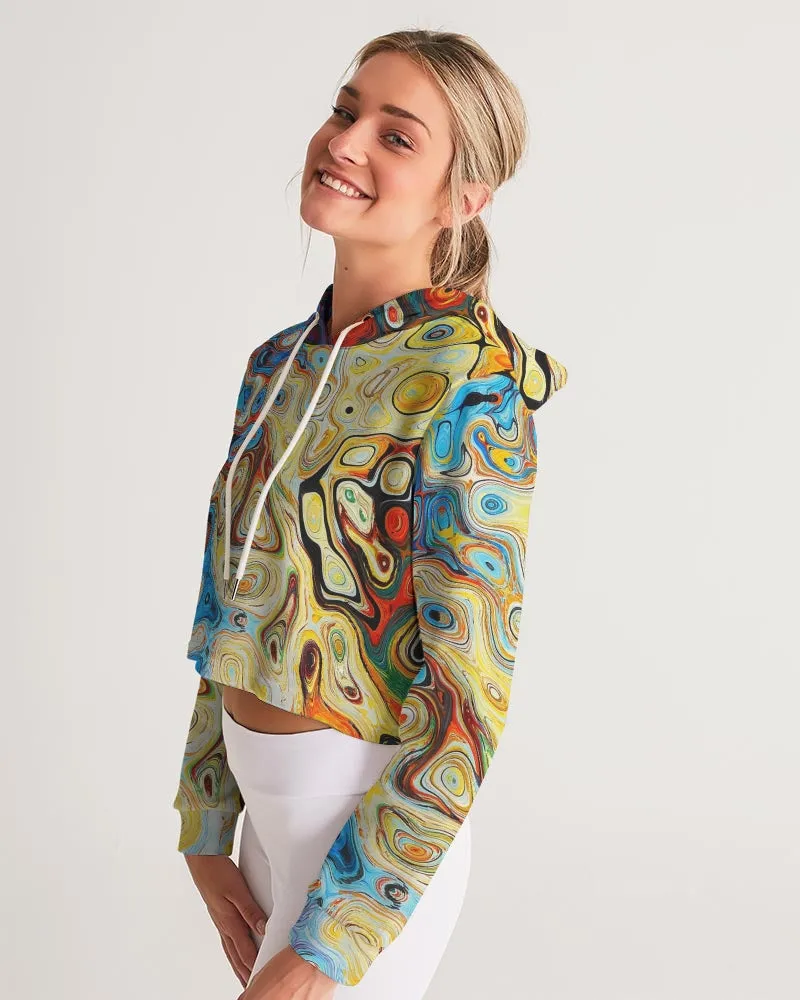 You Like Colors Women's Cropped Hoodie