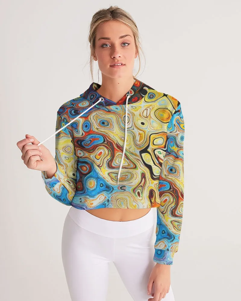 You Like Colors Women's Cropped Hoodie
