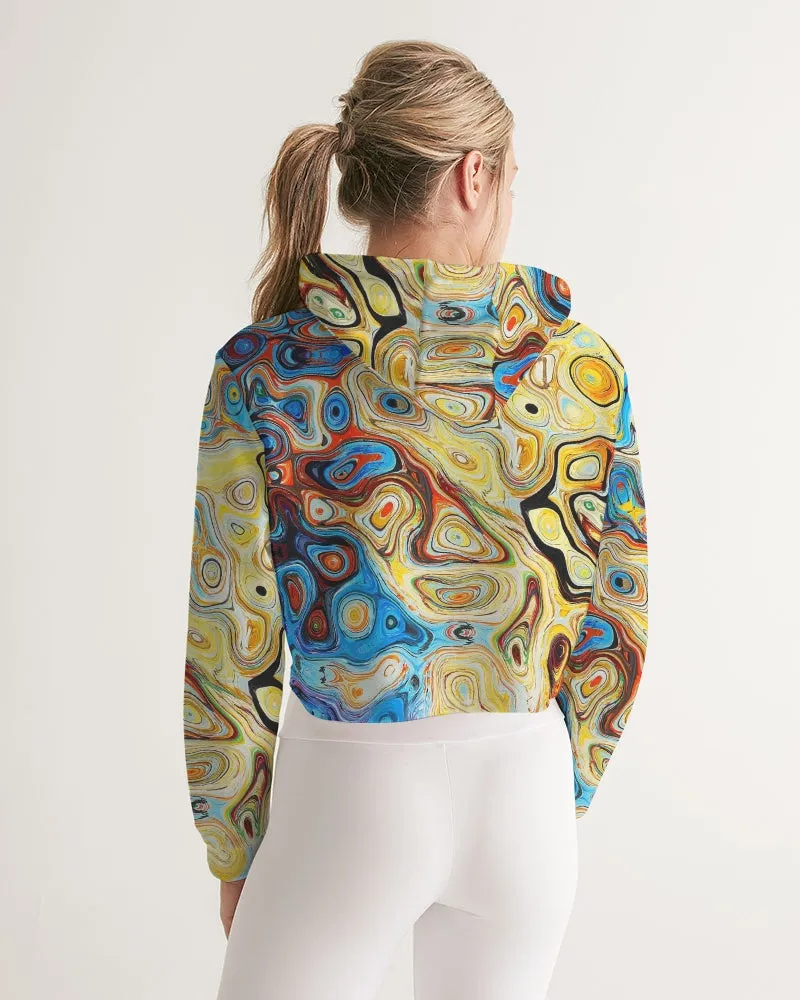You Like Colors Women's Cropped Hoodie