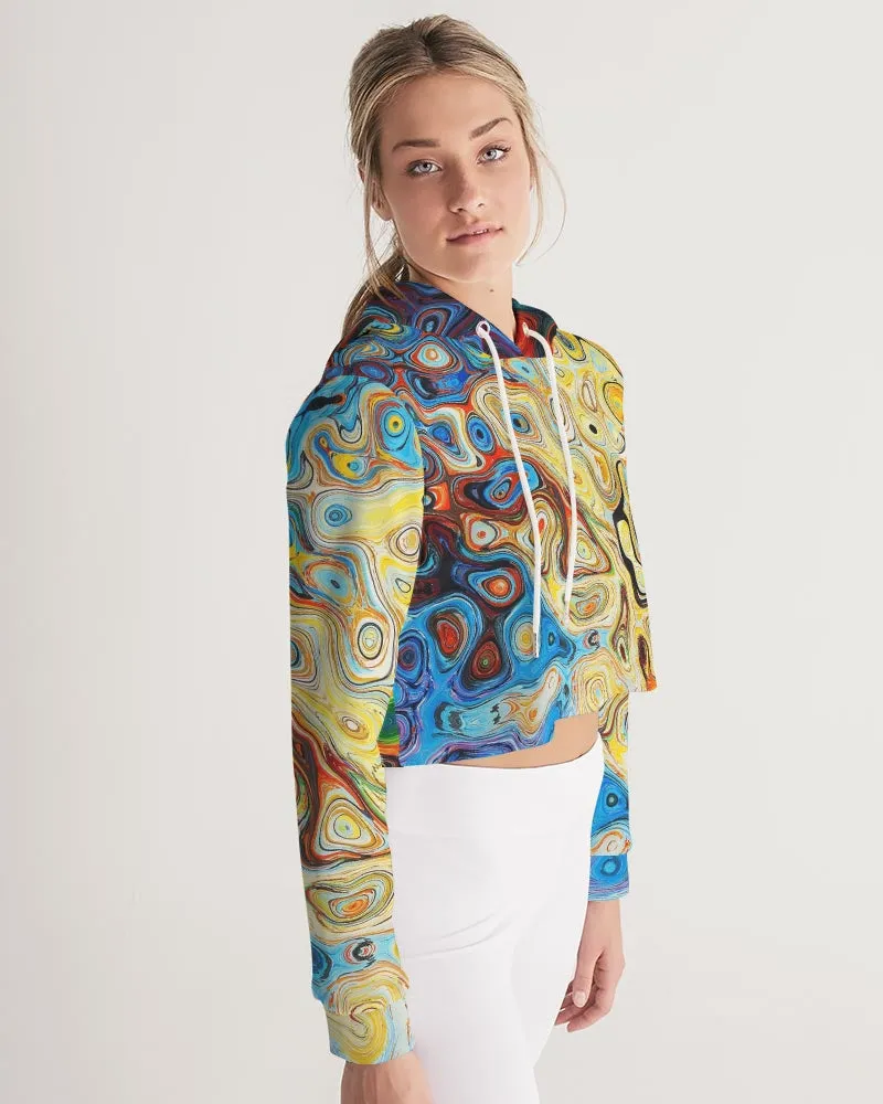You Like Colors Women's Cropped Hoodie