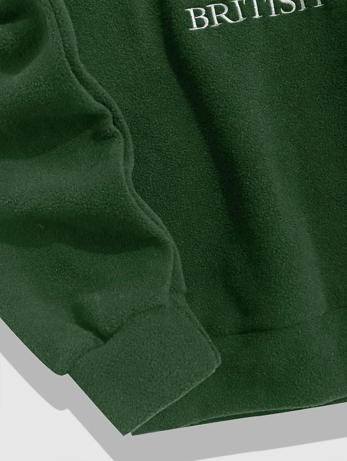 ZAFUL Men's Hooded Sweatshirt, Letter Mountain Graphic Embroidery Plush Fleece Casual Drawstring Pullover Hoodie