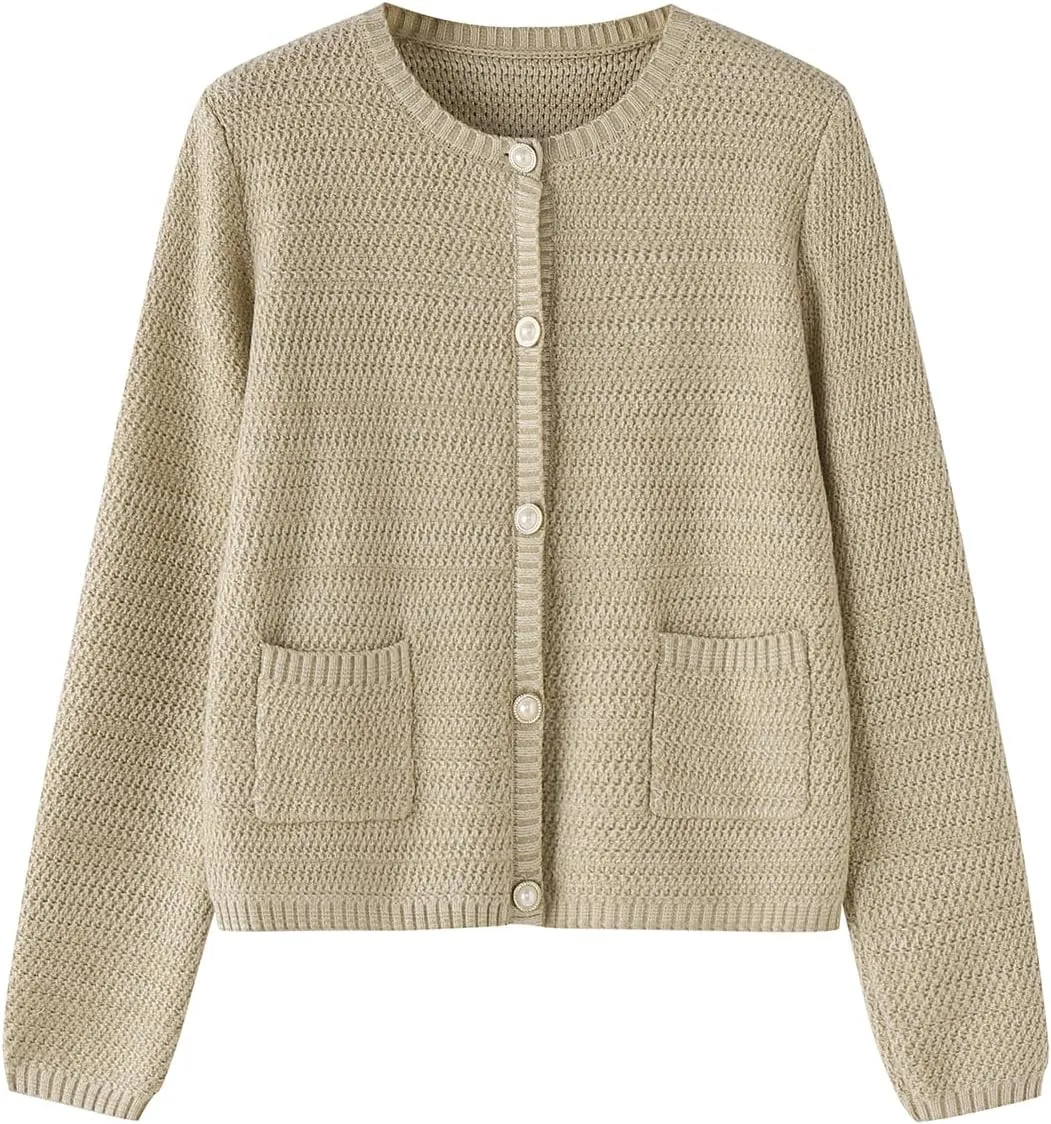 ZANZEA Knit Cardigan Sweater Casual Long Sleeve Open Front Button Down Pockets Lady Jackets 2024 Fall Fashion Outwear