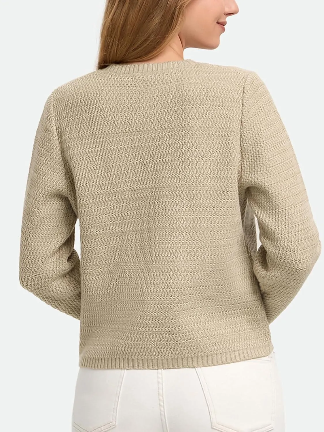 ZANZEA Knit Cardigan Sweater Casual Long Sleeve Open Front Button Down Pockets Lady Jackets 2024 Fall Fashion Outwear