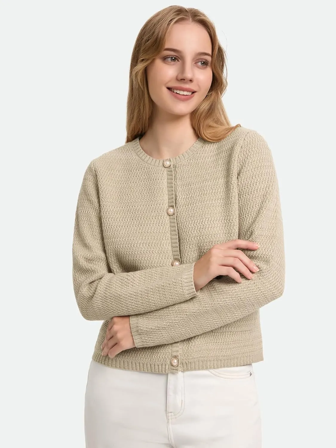 ZANZEA Knit Cardigan Sweater Casual Long Sleeve Open Front Button Down Pockets Lady Jackets 2024 Fall Fashion Outwear